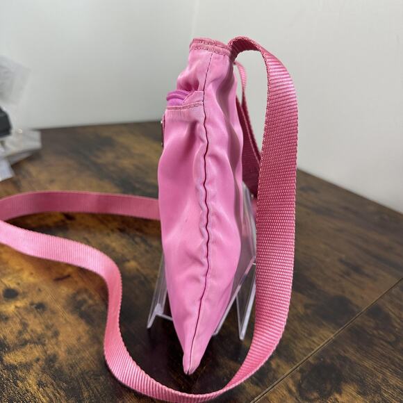 Prada Crossbody Bag Womens Small Pink Nylon Leather Adjustable Strap Italy - Picture 6 of 16